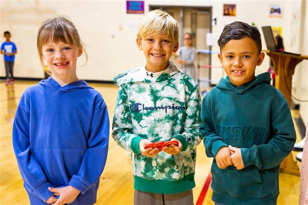 Students in gym class.